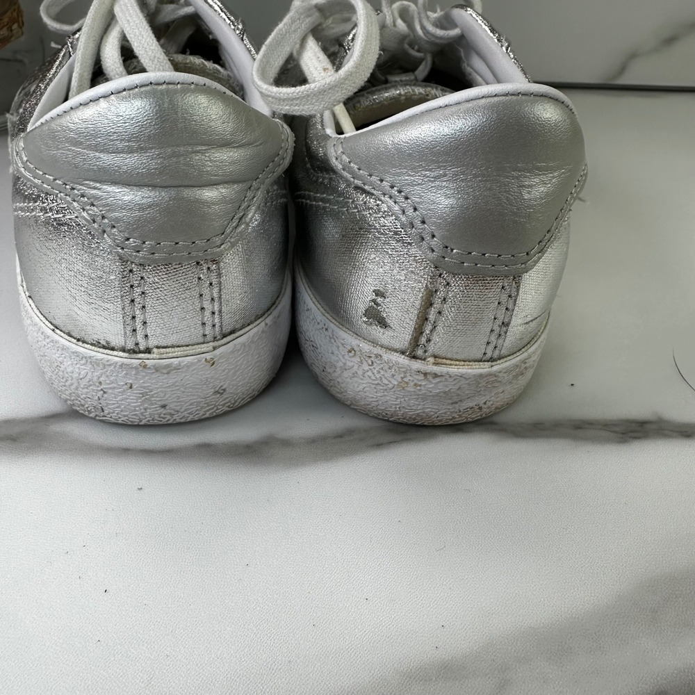 Converse All Star Chuck Taylor Silver Metallic Low Top Sneakers Size 6.5 Comfot‎ - Picture 7 of 12
